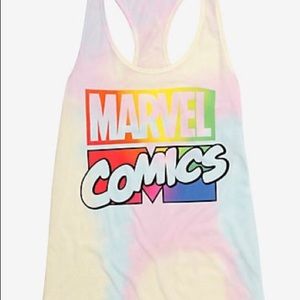 Marvel Comics Rainbow Logo Girls Tank Top